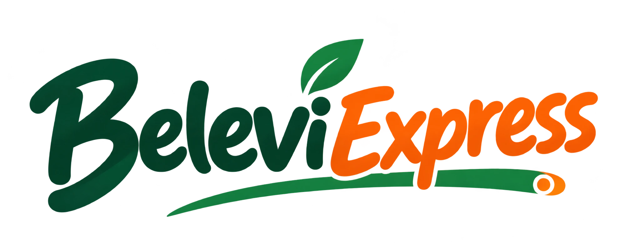 beleviexpress official green and orange brand logo