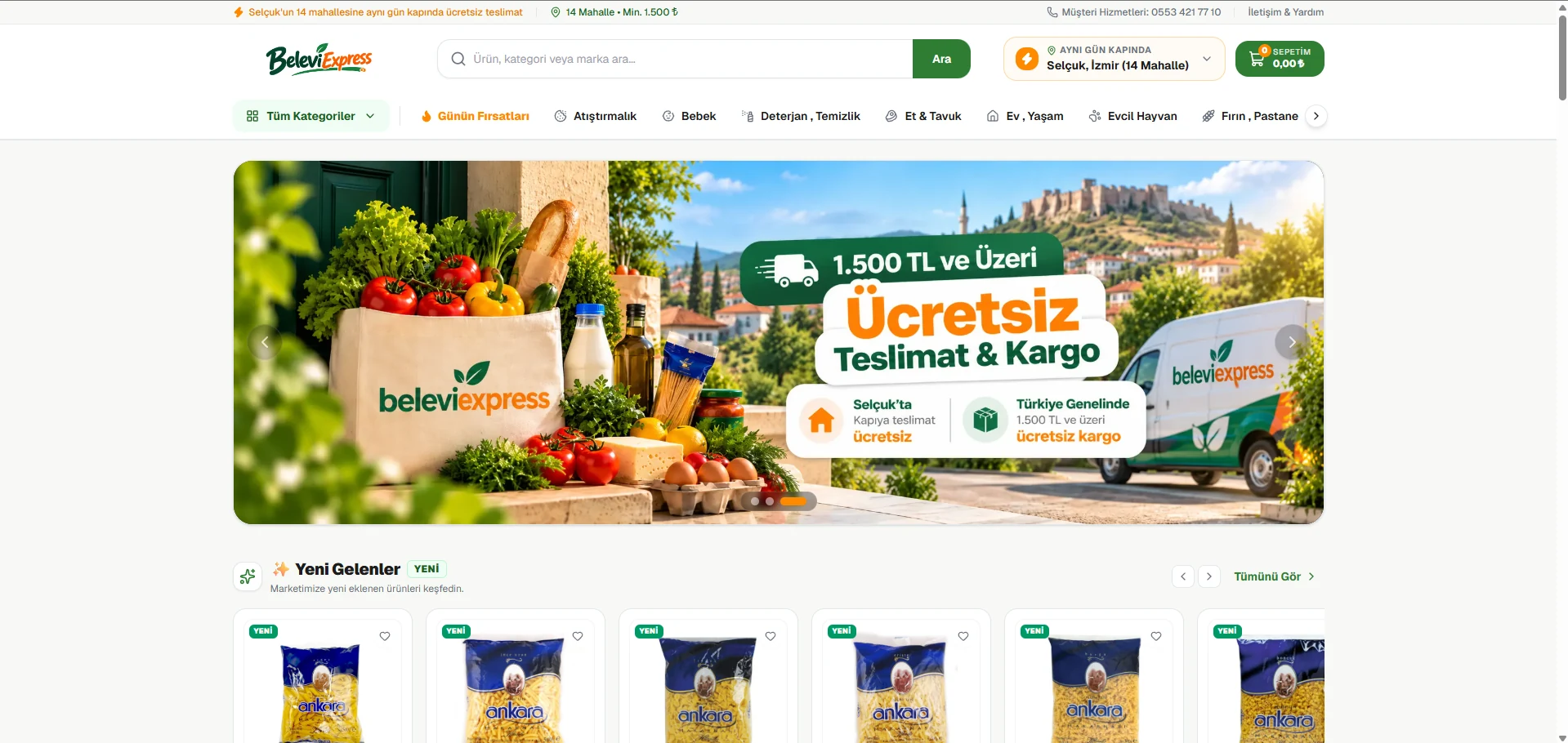 beleviexpress E-Commerce-Storefront-Oberfläche entwickelt von ZNC Digital
